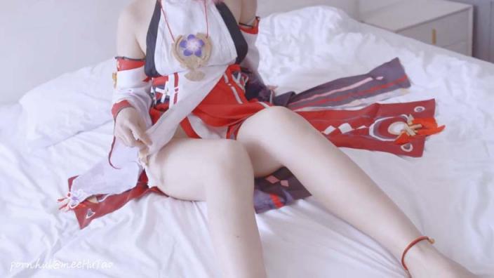 天花板级白虎女神『米胡桃』原神cosplay《八重神子：仙狐宫司异闻录》