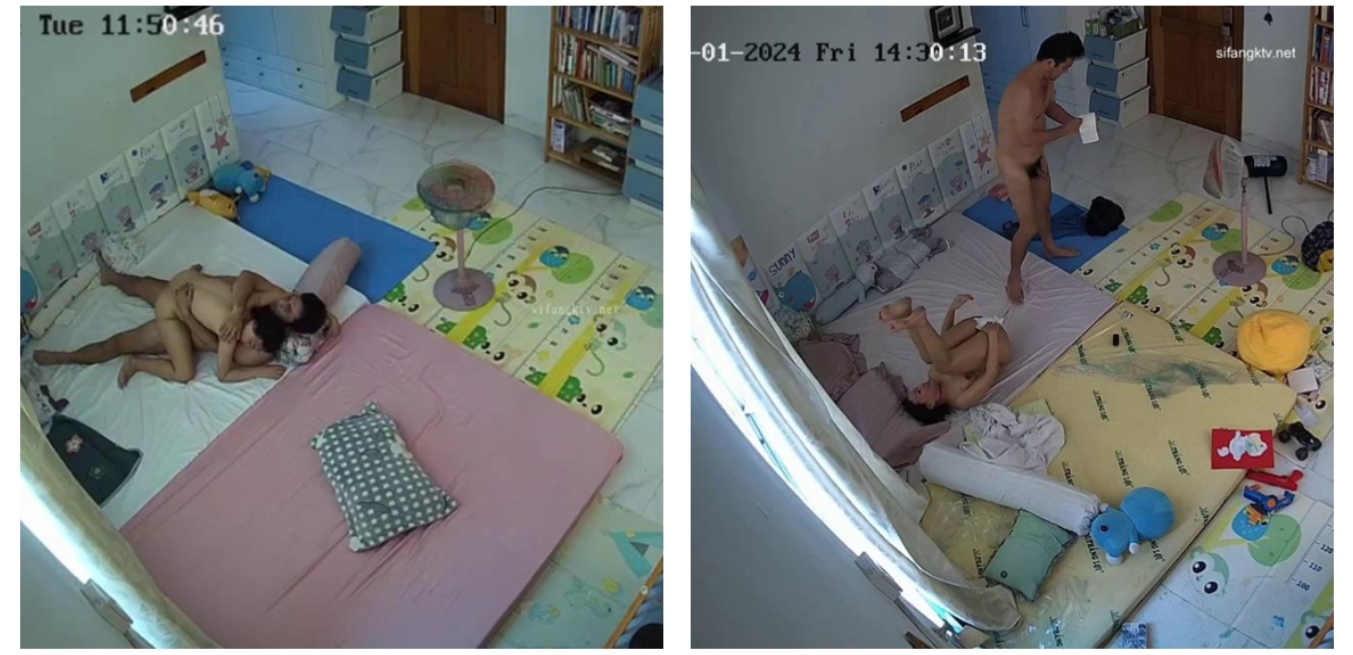 黑客破解家庭摄像头偷拍白天把核子送去上学了夫妻肆无忌惮的做爱