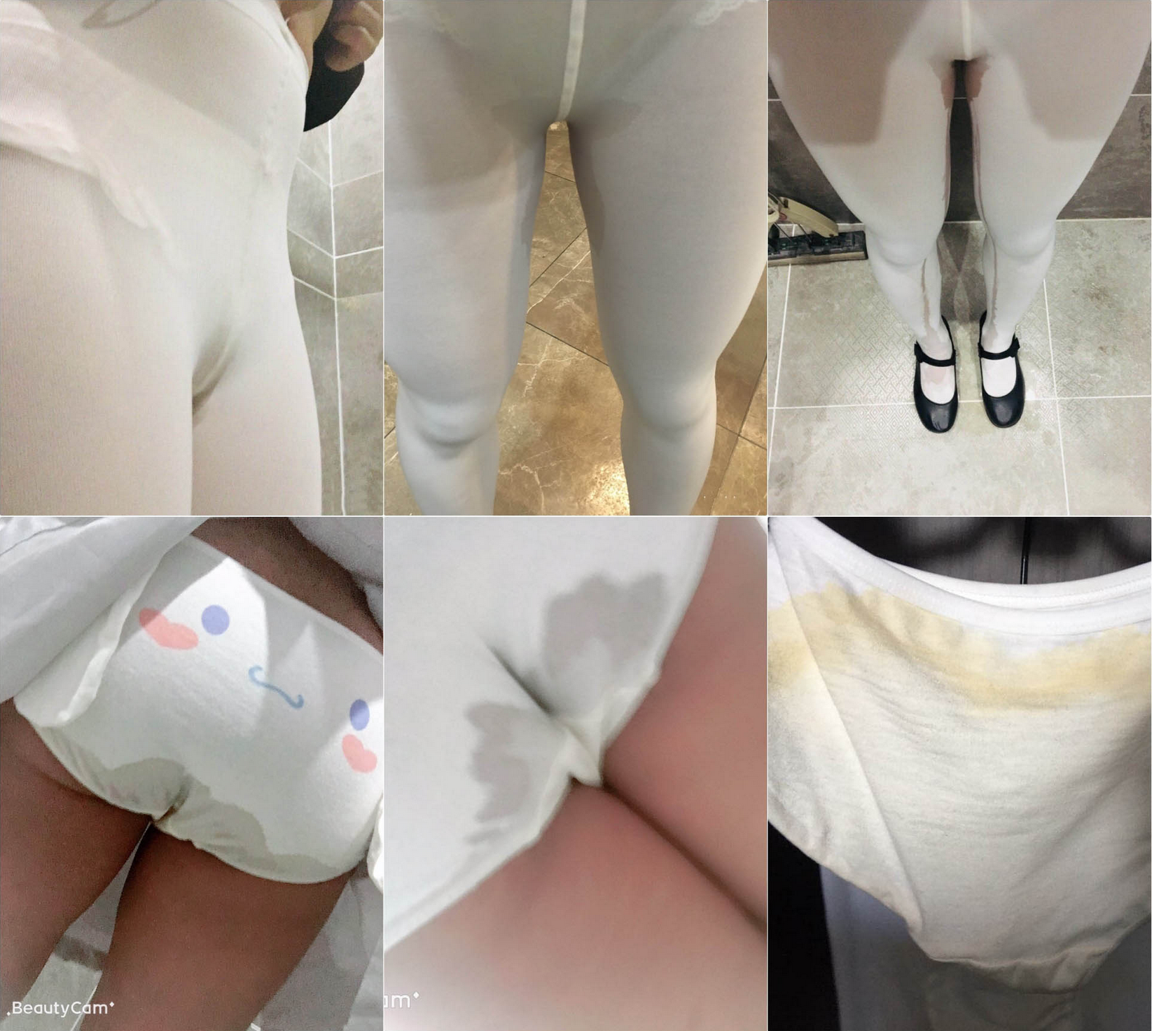 户外公共场所 小骚穴戴上震动跳蛋 被震的受不了 尿的白丝上都是水渍