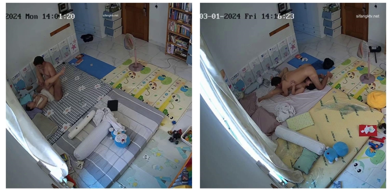黑客破解家庭摄像头偷拍白天把核子送去上学了夫妻肆无忌惮的做爱