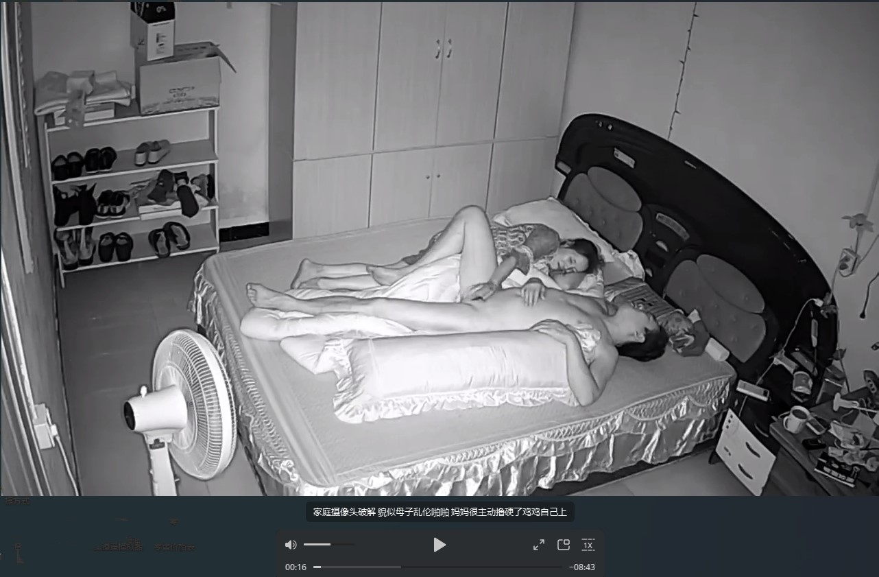 家庭摄像头破解 貌似母子乱伦啪啪 妈妈很主动撸硬了鸡鸡自己上 最后内射